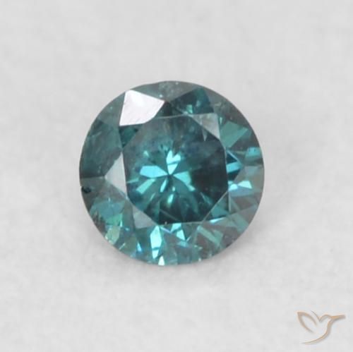 Diamante Azul Natural 0.02ct, Redondo, VS
