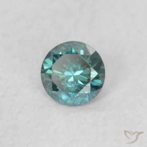 Diamante Azul Natural 0.07ct, Redondo, SI