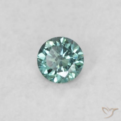 Diamante Azul Natural 0.02ct, Corte Redondo, VS