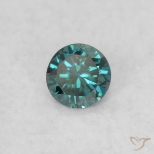 Diamante Azul Natural 0.03ct, Redondo, VS