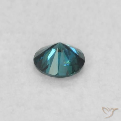 Diamante Azul Natural 0.03ct, Redondo, VS