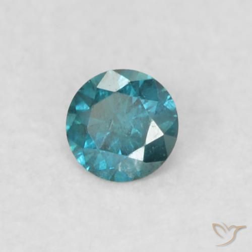 Diamante Azul Natural 0.03ct, Redondo, VS