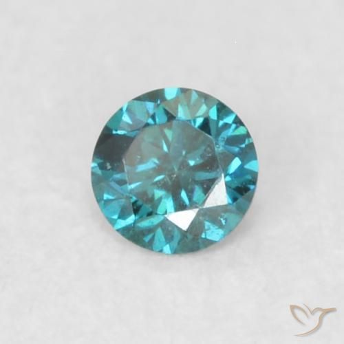 Diamante Azul Natural 0.05ct, Redondo, VS