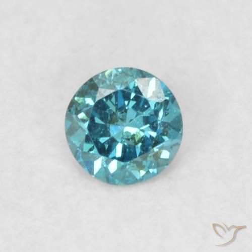 0.05ct Natural Azul Diamante, Redondo, VS