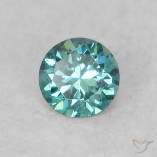 Diamante Azul Natural 0.07ct, Redondo, VS-SI