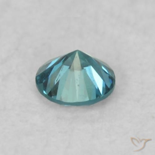 Diamante Azul Natural 0.07ct, Redondo, VS-SI