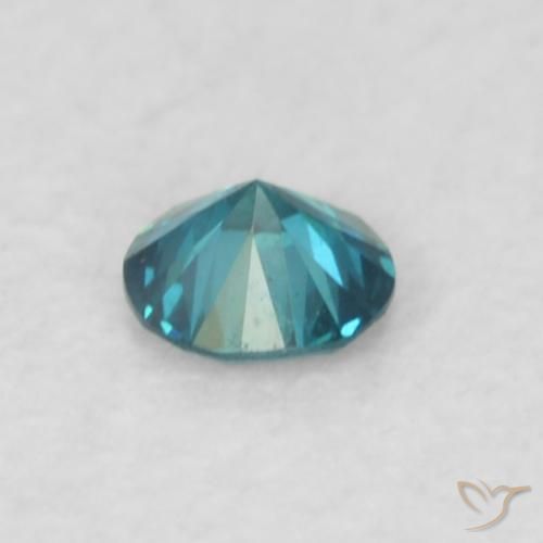 Diamante Azul Natural 0.07ct, Redondo, VVS-VS
