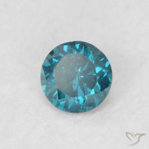 Diamante Azul Natural 0.06ct, Redondo, VS