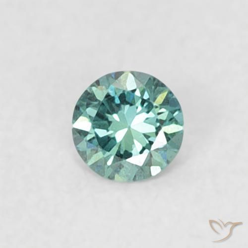 Diamante Verde Natural 0.06ct, Redondo, VVS-VS