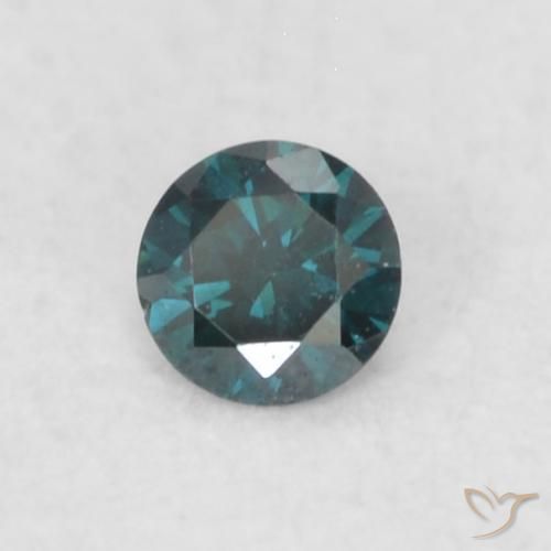 Diamante Azul Natural 0.04ct, Redondo, VVS-VS