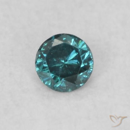 0.05ct Natural Azul Diamante, Redondo, VS