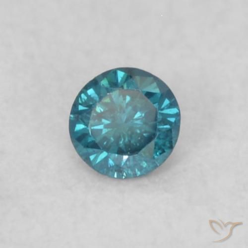 Diamante Azul Natural 0.05ct, Redondo, VS-SI