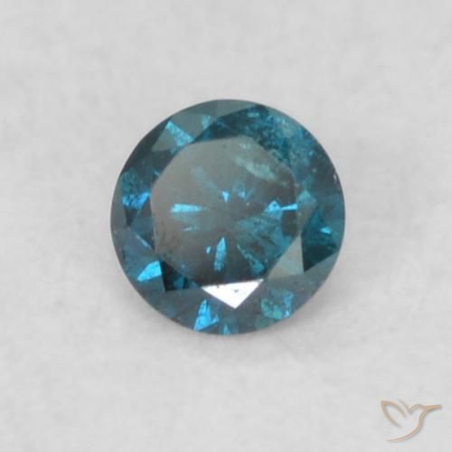 Diamante Azul Natural 0.06ct, Redondo, VS-SI