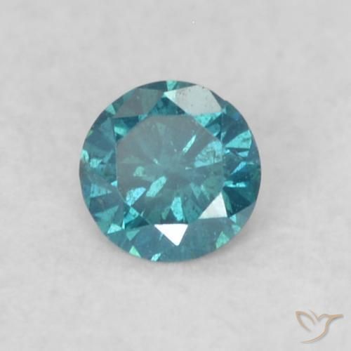 Diamante Azul Natural 0.06ct, Redondo, VS-SI