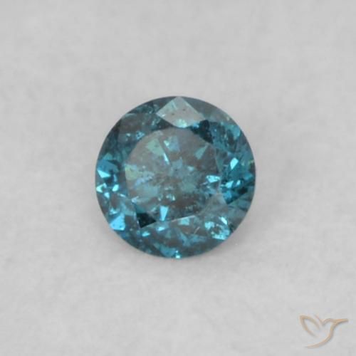 Diamante Azul Natural 0.04ct, Redondo, VS-SI