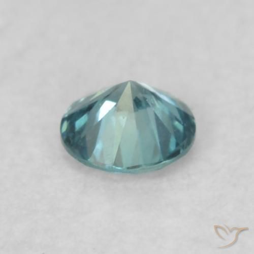 Diamante azul natural 0,07ct, corte redondo, VVS-VS