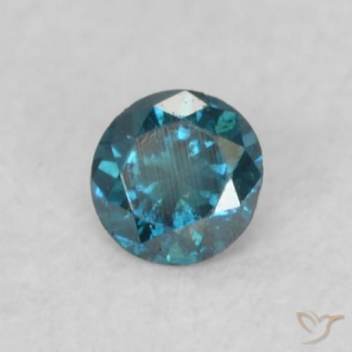 Diamante Azul Natural 0.06ct, Redondo, VS-SI