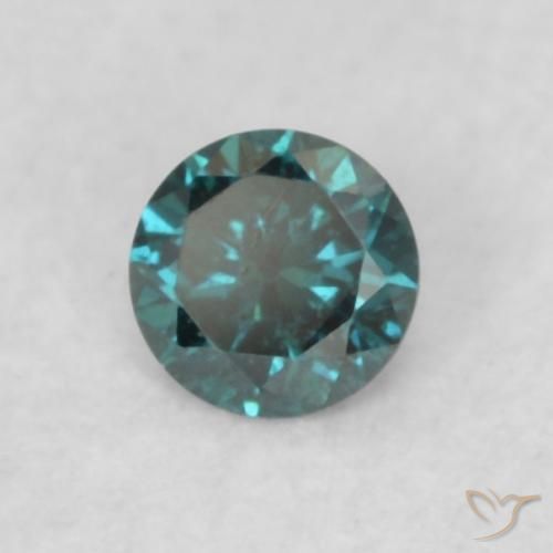 Diamante Azul Natural 0.06ct, Redondo, VS-SI