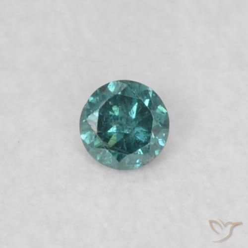 0.02ct Natural Azul Diamante, Redondo, SI