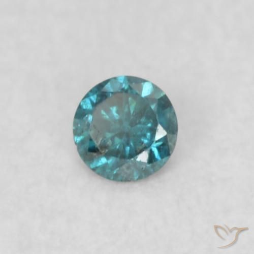 Diamante Azul Natural 0.03ct, Redondo, SI