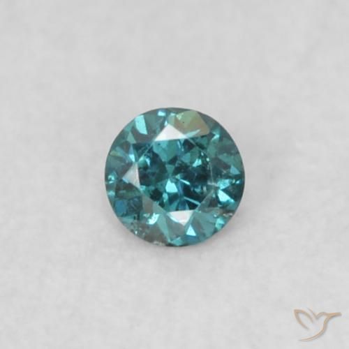 Diamante Azul Natural 0.02ct, Corte Redondo, VS