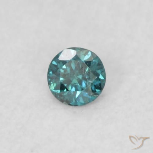 Diamante Azul Natural 0.02ct, Corte Redondo, VS