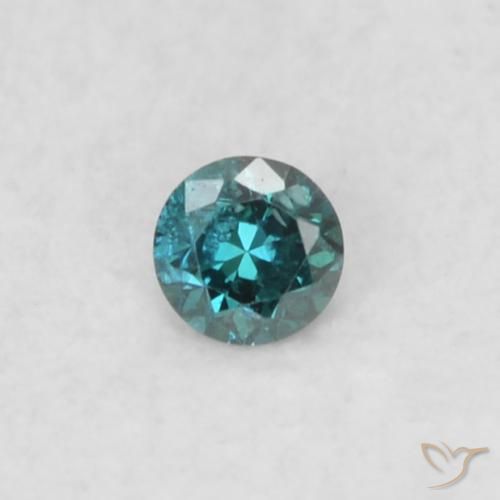 0.02ct Natural Azul Diamante, Redondo, VS