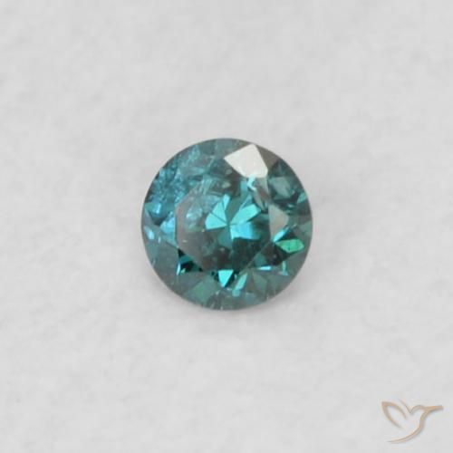 Diamante Azul Natural 0.02ct, Redondo, VS