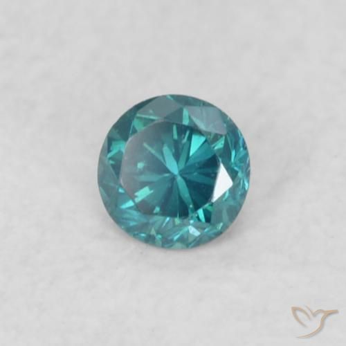 Diamante Azul Natural 0.04ct, Redondo, VS