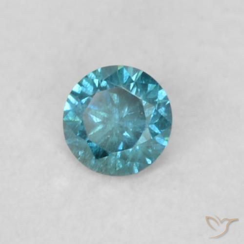 Diamante Azul Natural 0.04ct, Redondo, VS