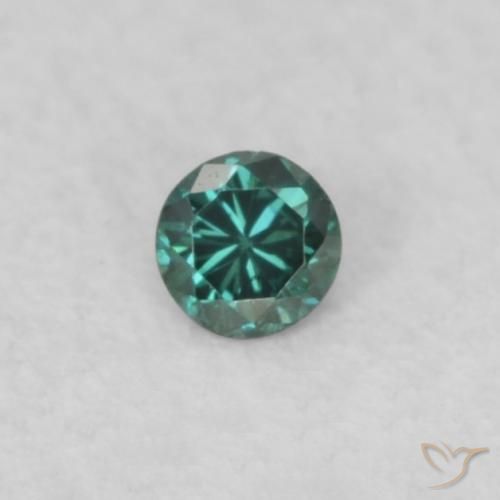 0.02ct Natural Verde Diamante, Redondo, VS