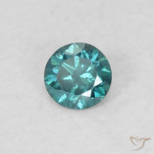 Diamante Azul Natural 0.03ct, Redondo, VS