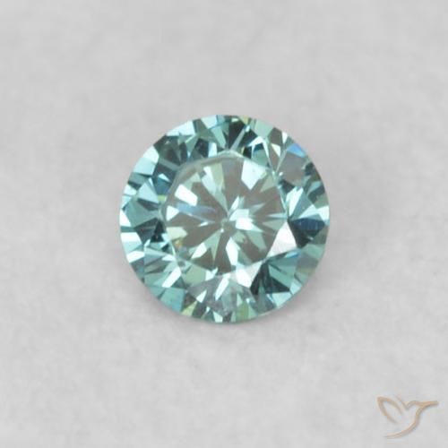Diamante Azul Natural 0.03ct, Redondo, VS