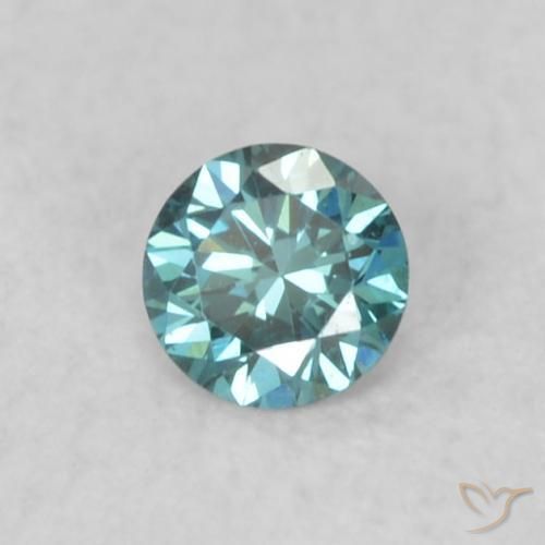 Diamante Azul Natural 0.05ct, Redondo, VS