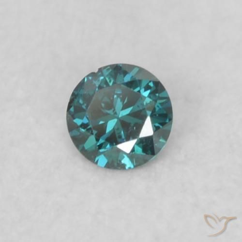 Diamante Azul Natural 0.03ct, Redondo, SI