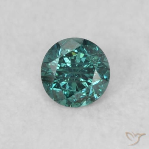 0.05ct Natural Verde Diamante, Redondo, SI
