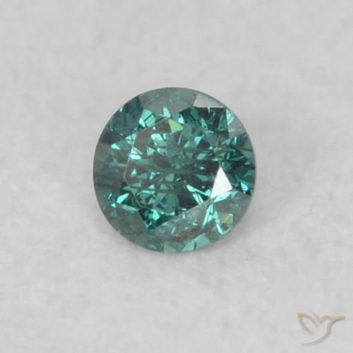 Diamante Verde Natural 0.05ct, Redondo, SI