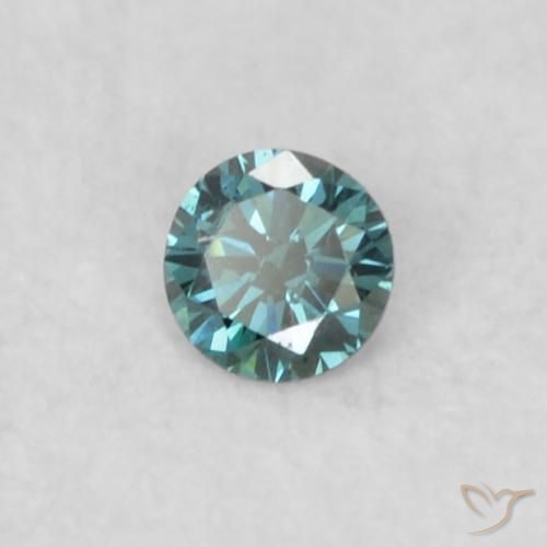 Diamante Azul Natural 0.03ct, Redondo, VS