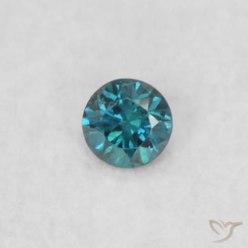 0.02ct Natural Azul Diamante, Redondo, VS
