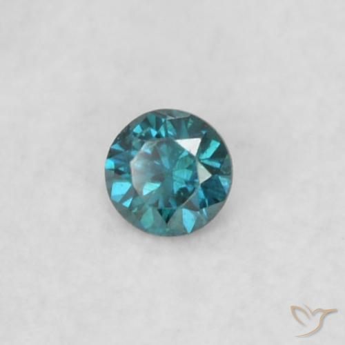 Diamante Azul Natural 0.02ct, Redondo, VS
