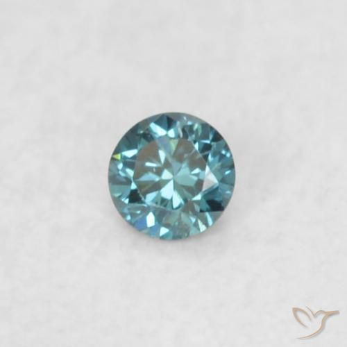 Diamante Azul Natural 0.02ct, Redondo, VS