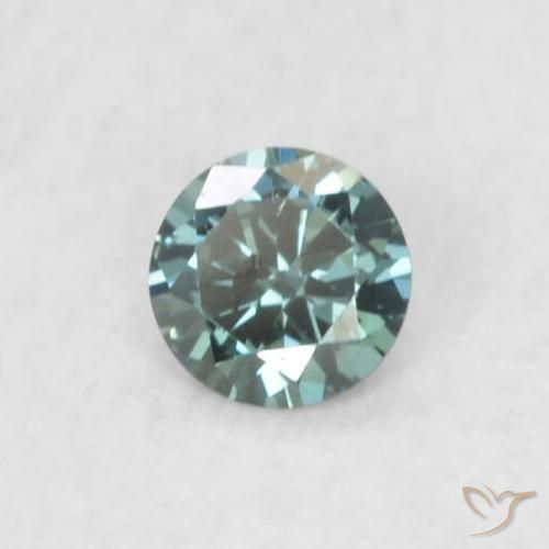Diamante Azul Natural 0.03ct, Redondo, VS