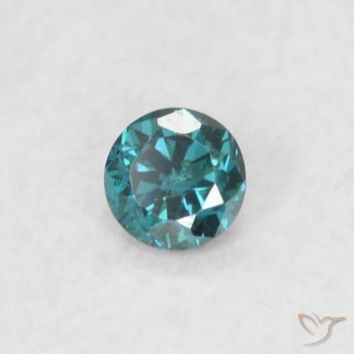 Diamante Azul Natural 0.02ct, Redondo, VS
