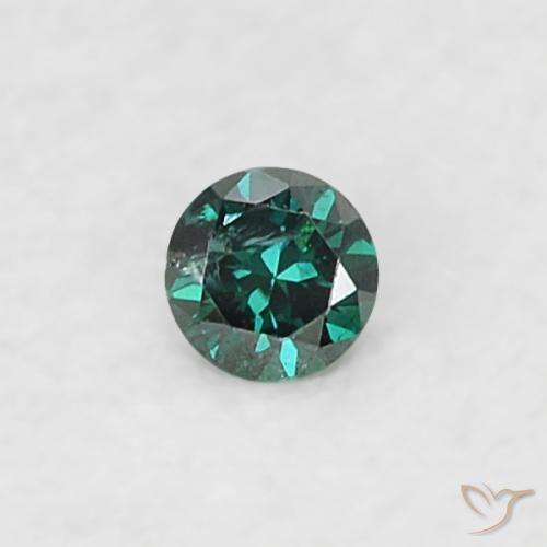 Diamante Verde Natural 0.02ct, Redondo, SI