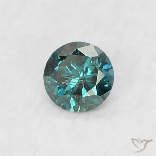 Diamante Azul Natural 0.03ct, Redondo, SI