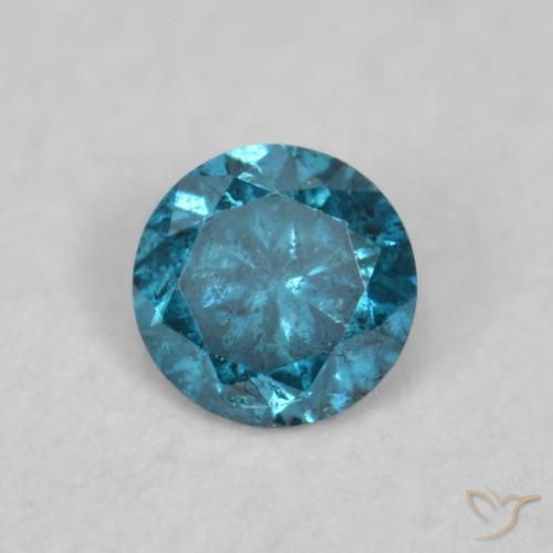 Diamante Azul Natural 0.07ct, Redondo, SI