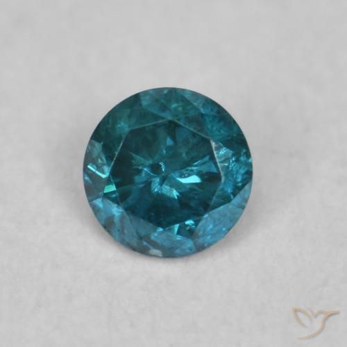 Diamante Azul Natural 0.06ct, Redondo, VVS-VS