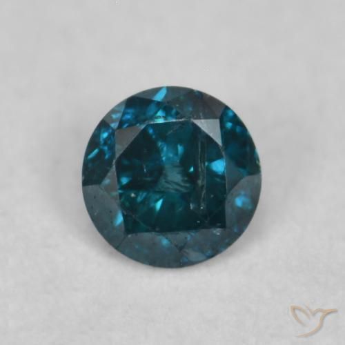 0.07ct Natural Azul Diamante, Redondo, VVS-VS