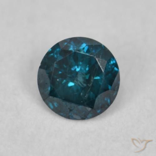 Diamante Azul Natural 0.07ct, Redondo, VVS-VS