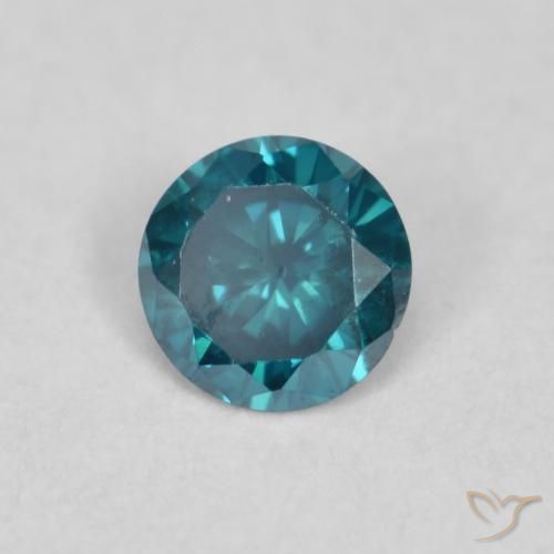Diamante Azul Natural 0.12ct, Redondo, VVS-VS